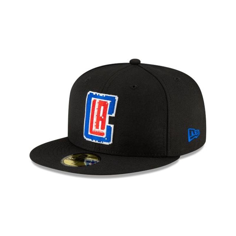 NBA Los Angeles Clippers Pixel 59Fifty Fitted (VQL3197) - Black New Era Caps